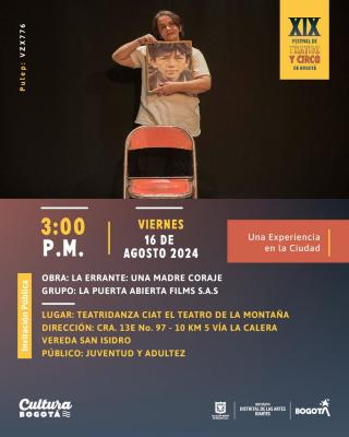 ESTA SEMANA: EL CONEJO EMBUSTERO, XIX FESTIVAL DE TEATRO: LA ERRANTE MADRE CORAJE